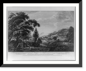 Historic Framed Print, A Design to represent the beginning and completion of an American Settlement or Farm,  17-7/8" x 21-7/8"
