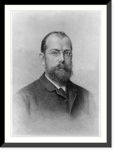 Historic Framed Print, [Robert Koch, 1843-1910, bust portrait, facing right],  17-7/8" x 21-7/8"