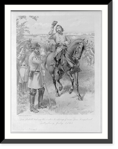 Gen. Pickett taking the order to charge from Gen. Longstreet, Gettsburg, July 3, 1863, Antique Wall Art