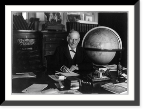 Historic Framed Print, [T. deWitt Talmage, half-length portrait, seated at desk],  17-7/8" x 21-7/8"