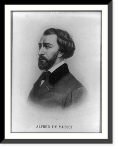 Alfred de Musset, bust portrait, facing left Classic, Historic Reproduction