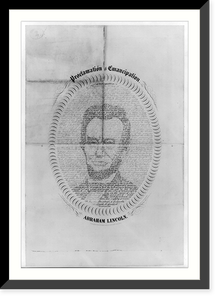 Abraham Lincoln, bust, facing slightly left, with the Proclamation Emancipation across bust, Vintage Poster