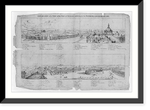 Explanation of a view of the City of Mexico, exhibiting in the Panorama, Leicester Square, Antique Poster