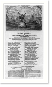 Vintage Americana Print - Royal address of Cadwallader ap-Tudor