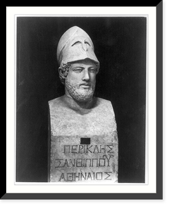 Pericles, 494-429 B.C., head portrait, facing right, Vintage Poster