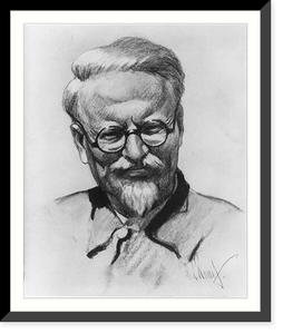 Lev Trotskii, 1879-1940, bust portrait, facing front, Antique Wall Art