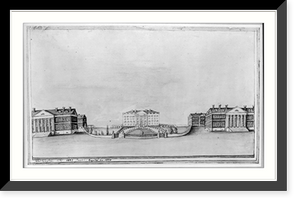 Historic Framed Print, White House, Wash., D.C. 1820,  17-7/8" x 21-7/8"