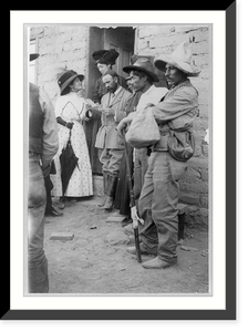 Mexican insurrection activities: Francisco Madero, with Mrs. Madero and Miss Campa, reading a peace message Classic, Vintage Wall Art
