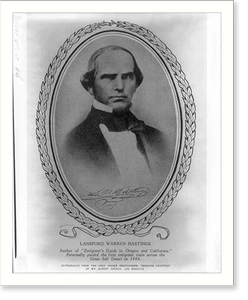 Historic Photo Print - Lanford Warren Hastings, facing slightly right