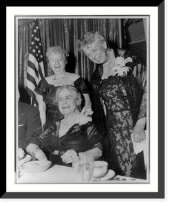 Historic Framed Print, [Eleanor (Roosevelt) Roosevelt 1884-1962: with Mrs. Truman & Mrs. Wilson],  17-7/8" x 21-7/8"