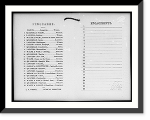 Unused copy of the dance cards prepared for the Union Ball in honor of hte inauguration of Abraham Lincoln on March 4, 1861: inside, programme on one side, engagement on other Antique Wall Art Pr