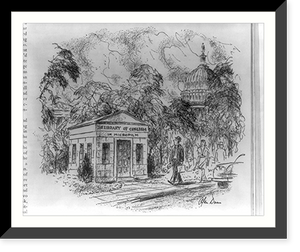 Cartoon - The Library of Congress in microfilm"" Classic, Antique Poster
