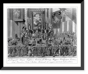 Coronation of Leopold II in 1790, at the moment when the crown was placed on the King's head Classic, Antique Poster