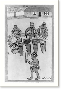 Antique Photo Print - Watercolor painting by the Nigerian artist D.L.K (2)