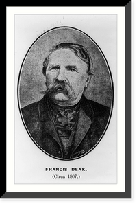 Francis Deak, bust, facing slightly left, circa 1867"" Classic, Vintage Wall Art