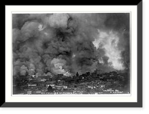 San Francisco in flames, Vintage Wall Art