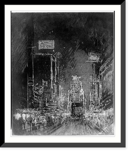Historic Framed Print, The White Way,  17-7/8" x 21-7/8"