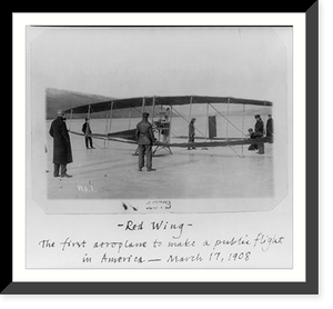 Red Wing, the first aeroplane to make a public flight in America, Vintage Poster