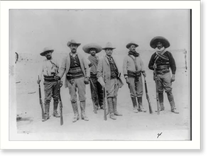 Vintage Photo Print - Gen. Campa, full, standing, with Insurrecto staff