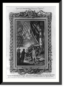Count de Grasse, the French admiral, resigning his sword to Admiral Rodney, after being defeated by that gallant commander in the West Indies, on April 12th 1782.Metz delin. ; Fiegl sculp. Timeless