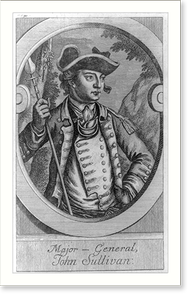 Vintage Americana Print - Major general John Sullivan