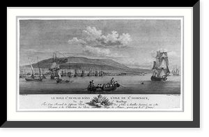 Le mole St. Nicolas dans l'isle de St. Domingue, vu du mouillage.N. Ozanne del. ; Jeanne Fa. Ozanne sculp, Historic Print
