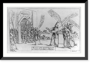 Historic Framed Print, Review of the York Regiment.P. Canon delt. ; T. Parson sct.,  17-7/8" x 21-7/8"