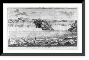Historic Framed Print, View of the falls of Niagara.del. 1790 ; engrav'd by S. Hill.,  17-7/8" x 21-7/8"