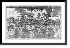 Richtige ubbildung der bon den Americanischen probinzialisten belagerten und wiedereroberten Hauptstadt und festung Boston in America, Vintage Wall Art