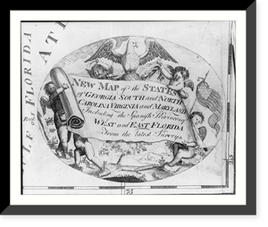 Cartouche showing cherubs celebrating the founding of the new nation.Cornelius Tiebout sculp, Historic Print