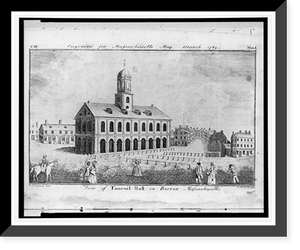 View of Faneuil-Hall in Boston, Massachusetts.W. Pierpont del. ; S. Hill sculp. Classic, Vintage Wall Art