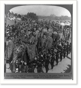 Vintage Photo Print - India - Delhi - Native princess in the grand
