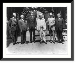 Thomas Alva Edison, full-length portrait, standing, with judges' committee to select his successor: Lewis Perry, George Eastman, Charles Lindbergh, Henry Ford & Samuel Stratton Timeless Wall Art