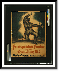 Fernsprecher Funker auf zum Grenzschutz Ost Berlin-Treptow Garde Nachtrichten-Bataillon. V. Arnaud 19, Antique Print