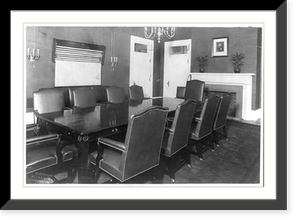 D.C. Wash. - White House Offices: Conference room with table and ten chairs Classic, Antique Poster