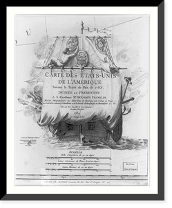 Cartouche - sailor hanging national seal next to the seal of the United States on a warship Classic, Antique Poster