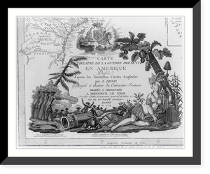 Historic Framed Print, Carte du theatre de la guerre presente en Amerique.dress&eacute;e. par L. Denis.,  17-7/8" x 21-7/8"