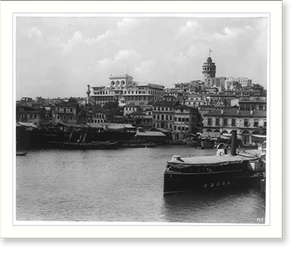 Vintage Photo Print - View of Galata and the (Imperial) Ottoman