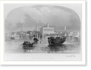 Vintage Nautical Print - Charleston - S.C. - S.C. in, 1780