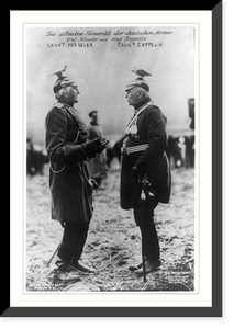 Count Gottlieb von Haeseler, 1836-1919, full-length portrait, standing, with Count Ferdinand von Zeppelin, 1838-1917, Vintage Wall Art