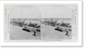 Antique Photo Print - St. Louis - Mo. - View of Levee looking toward
