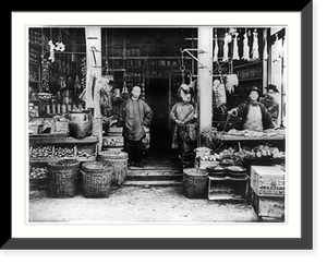 Historic Framed Print, [A Chinese grocery - San Francisco],  17-7/8" x 21-7/8"