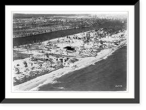 Fla. - Miami - aerial view along beach after hurricane, Antique Wall Art
