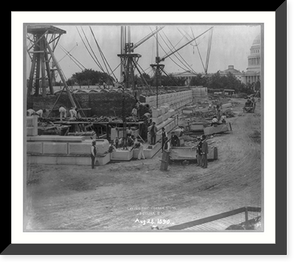 D.C. Wash. - Library of Congress: laying the corner stone, 3 P.M., Aug. 28, 1890"" Classic, Vintage Poster