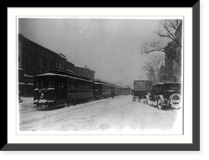 Washington, D.C. Trolley tie-up on Jan. 28, 1922" in snow storm", Vintage Poster