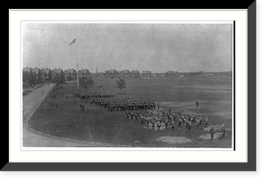 Vintage Panoramic - U.S. Army units in full dress on parade grounds