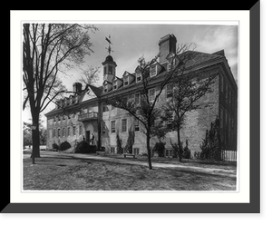 Historic Framed Print, [Virginia - Williamsburg - Wren Building, front, exterior],  17-7/8" x 21-7/8"