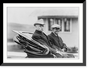 County or state fair in New England: 2 men in back of open carriage, Antique Poster