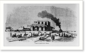 Historic Architecture - Railroads & Depots - Illus. relating, 1869