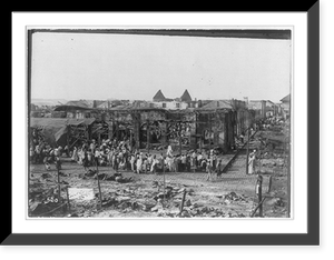Philippines, Manila, 1899: market scene outside ruins of old market, Vintage Print